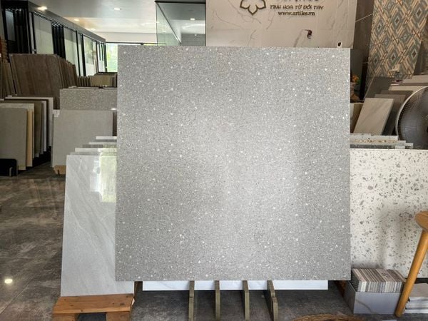 Gạch đá mài màu xám mờ mịn 1mét x 1 mét