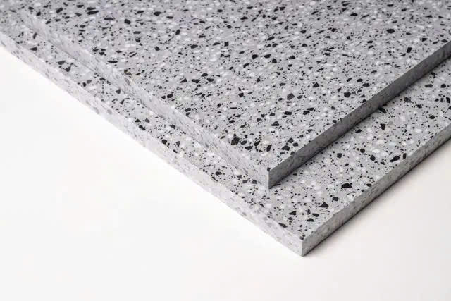 Gạch Vân Đá Mài Terrazzo Xám Đậm 60×60 Cm